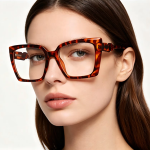 Gafas de Mujer UAN UAI con Monturas TR y Patillas de CP de Moda, de Alta Calidad, en Tonos Transparentes Color Caramelo (Venta al Por Mayor) - Product Image 1