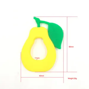 Leatchliving Top Selling Pear Shape Teether Toy Silicone Teether Baby Chew Teether Toy