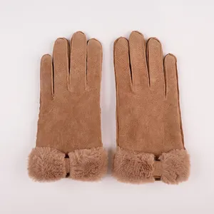 Kulanyane World Well-know Brand Supplier Decent Quality Women's Pig Skin Leather Gloves Cheap