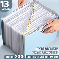 Carpeta Acordeón A4, Carpeta de Mano con Múltiples Bolsillos, Espuma PP Expandible, Archivador de Gran Capacidad, Organizador de Documentos de Escritorio