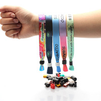 Bracelets personnalisés pour fêtes et festivals, en tissu tissé, pour événements promotionnels