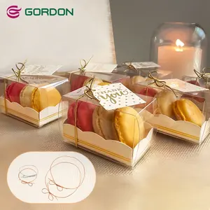Gordon Ribbon anelli elastici metallici argento/oro con fiocchi per scatole da Dessert per torte al cioccolato confezione regalo con decorazione