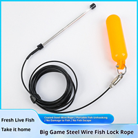 Cordon de pêche en acier inoxydable avec boucle de verrouillage pour poisson vivant, cordon de verrouillage portable pour leurre de pêche en fil d'acier