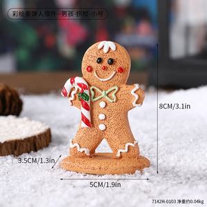 Kreative Weihnachten Desktop-Dekorationen & Lebkuchen mann Geschenk puppe Ornamente Harz Store Dekorationen Urlaub Lieferungen - Product Image 4