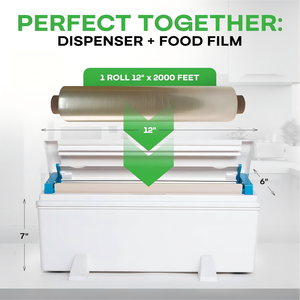 Película para Alimentos Huamaohengchun de 12" x 2000', Rollo de Plástico Transparente para Envolver Alimentos, Libre de BPA, Rollo de Plástico Adhesivo Confiable para Empacar y Almacenar Alimentos - Product Image 4