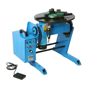 200KG Welding Positioner Heavy Duty Turntable Rotary Table Weld Positioning Equipment 45mm 75mm Central Hole with WP300 Chuck