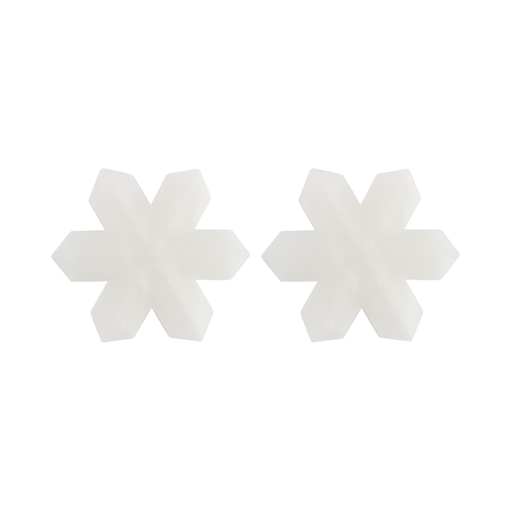 snowflake Focal bead Metallic White SA141