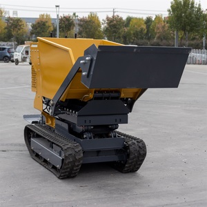 Minivolquete de orugas autocargable con control PLC, a gasolina, capacidad de carga de 500 kg, con bomba de engranajes para pequeños trabajos - Product Image 5