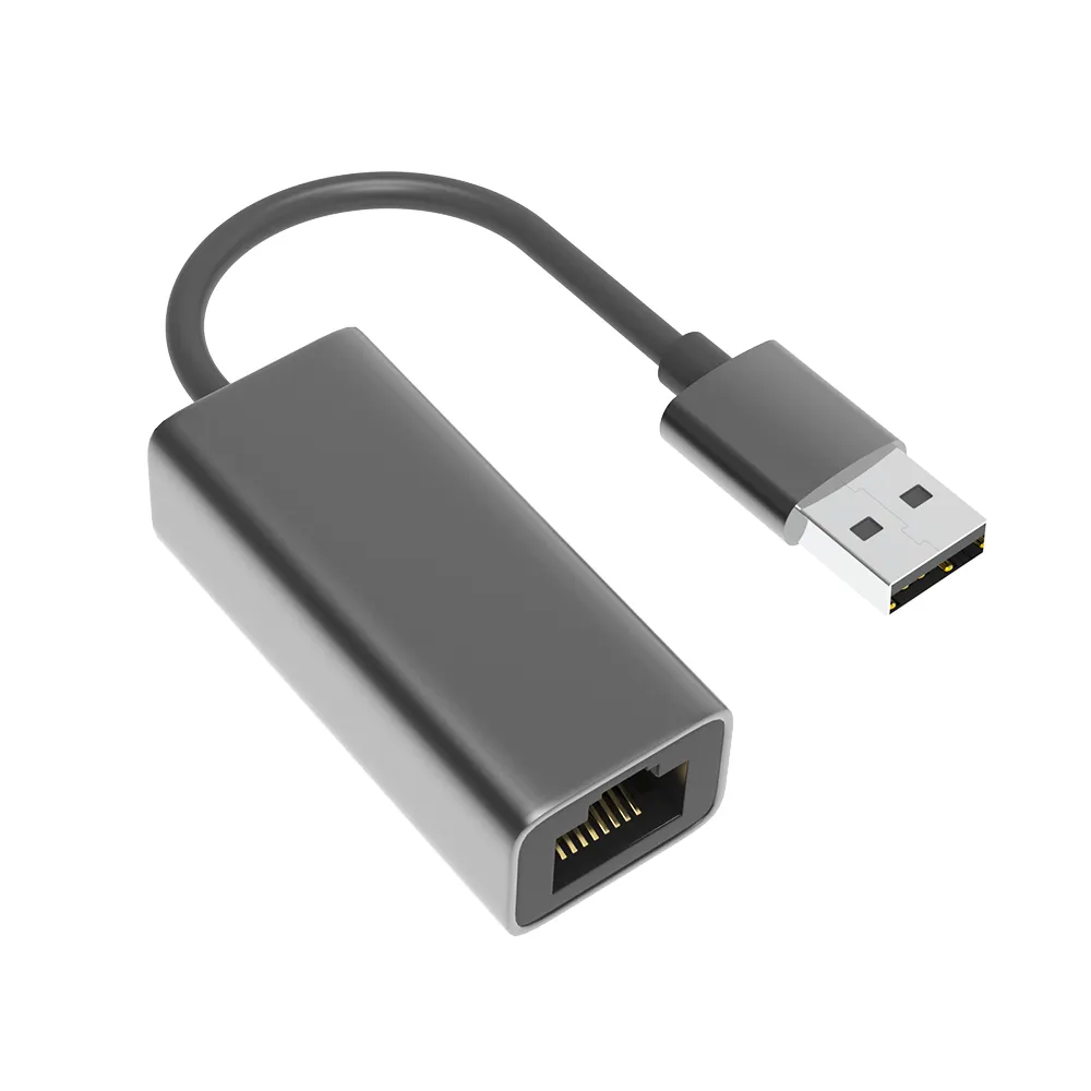 Adaptor USB Ethernet 100Mbps koneksi jaringan LAN kabel untuk Mac OS, Linux, Windows, ke belakang kompatibel pada 10Mbps Ideal untuk Ga