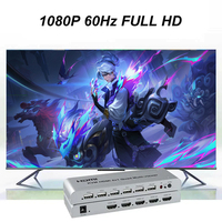 Xput 4x1 4K HD KVM Multiviewer, séparateur d'écran quadruple 4-en-1 avec fonction audio, accessoire audio-vidéo professionnel