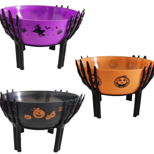 BSCI Bols à bonbons d'Halloween de style campagnard certifiés Vaisselle en plastique noir <span class=keywords><strong>Contact</strong></span> alimentaire sans danger avec logo personnalisé - Product Image 1