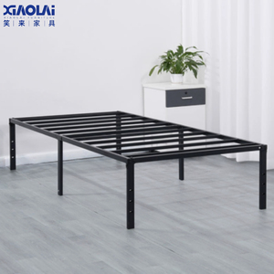 Cadre de lit en métal minimaliste durable, acier au carbone, base à lattes simple pour <span class=keywords><strong>appartement</strong></span> locatif, maison d'hôtes - Product Image 4