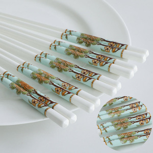 Baguettes japonaises en céramique, faciles à nettoyer, antibactériennes, pour la maison, en porcelaine saine, pour sushi, vaisselle, cadeaux - Product Image 1