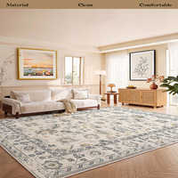 Tapis persan vintage en fausse fourrure de cachemire pour salon, lavable en machine, résistant aux taches, grand tapis pour chambre à coucher, canapé