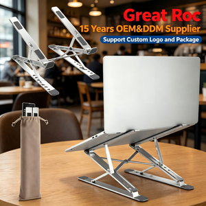 Supporto per Laptop in Alluminio con 16 Angoli Regolabili, Capacità di Carico 8 Kg, Rialzo Pieghevole per Notebook fino a 17 Pollici - Product Image 5