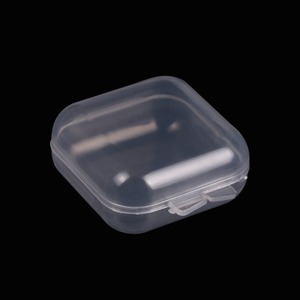 Transparent Square <b>Plastic</b> Storage <b>Box</b> For Jewelry Earrings Ring USB Drive SIM Card Small Size Covered Design - Product Image 3