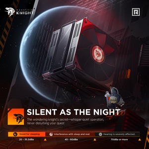 AsiaHorse <span class=keywords><strong>le</strong></span> <span class=keywords><strong>Chevalier</strong></span> <span class=keywords><strong>Errant</strong></span> CP200 235w TDP 4 Caloducs en Cuivre Refroidisseur d'Air pour Processeur avec Double Ventilateur PWM 120mm - Product Image 3