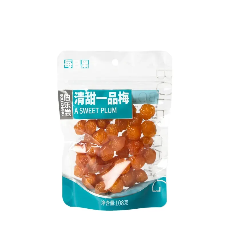 Wholesale 108g High Quality Healthy and Natural Plum Fruit Dry Fruits Prunes Good Taste Sun Dried Soft blueberry plums snack
