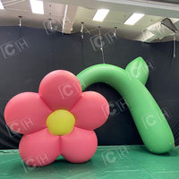 Mascotte géante de chat et de fleurs Poupée publicitaire gonflable pour décorations de festivals musicaux Gonflable
