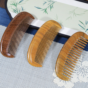 Sandalwood Hair <b>Comb</b> 15-20Cm Large Medium Teeth Handmade For Men Women Curly Straight Hair Portable Wooden <b>Comb</b> - Product Image 1