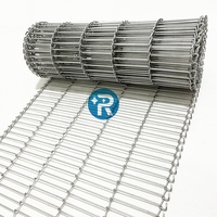 Bande transporteuse en acier inoxydable 304, maille métallique, style tissage sergé, qualité alimentaire, coupe, pliage, bande transporteuse plate pour