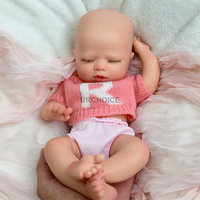 URCHOICE Poupée bébé réaliste reborn à bouche ouverte de 13 pouces, en silicone souple, fabriquée à la main, poupée de mode pour fille, jouet éducatif