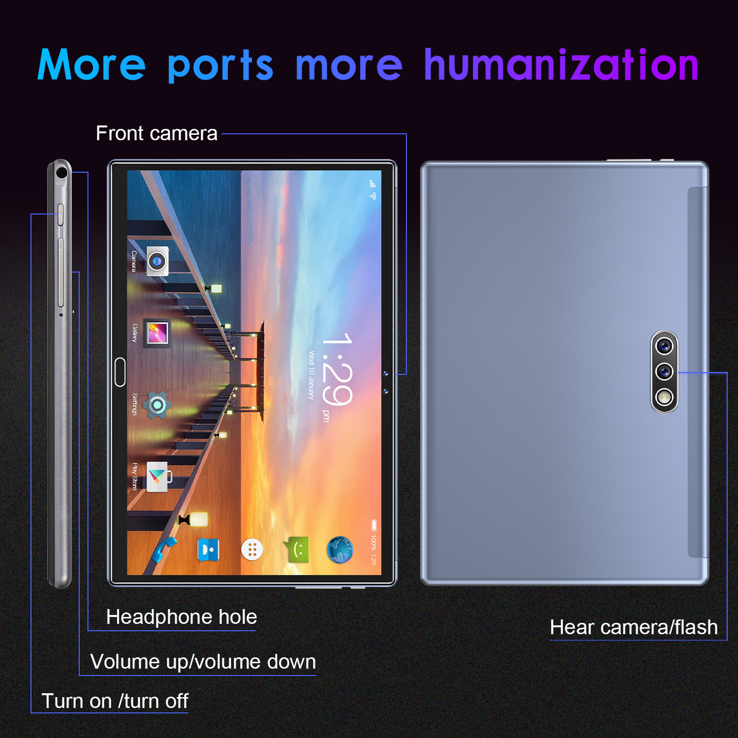 10.1-inch Android Tablet PC X30 - Smooth Performance & Dual SIM