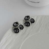 Boucles d'oreilles tendance en acrylique avec pierres précieuses en forme d'ellipse pour femme, breloques élégantes pour le quotidien, accessoires de mode, bijoux cadeau