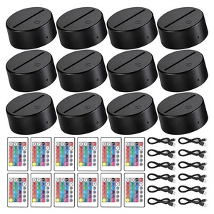 Đế Đèn Led 3d Đế Đèn Cáp Usb Đế Đèn Acrylic Nhiều Màu Cảm Ứng 7 Màu Giá Đỡ Trang Trí Để Bàn - Product Image 1