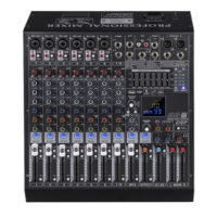 Console de mixage audio professionnelle [Modèle] avec interrupteur PAD 48V indépendant, console 2 groupes pour groupe live