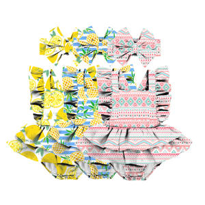 HY-054-YDLH - Pelele de Verano para Bebé Niña con Diseño de Arcoíris, Hecho de Seda de Leche Suave, Adorable Traje Burbuja, Ropa para Niñas Pequeñas, Conjunto de Overol para Bebé - Product Image 1