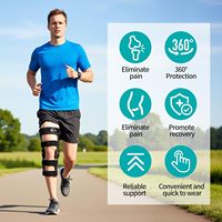 Rodillera de doble soporte ACL/PCL ajustable para alivio de la osteoartritis y rotura de menisco postoperatoria - Unisex