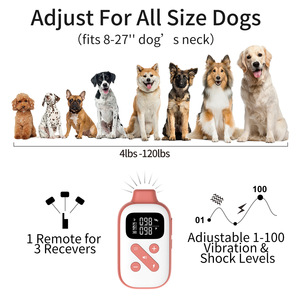 Hundetrainingshalsband <span class=keywords><strong>1000m</strong></span> Reichweite 3 Trainingsmodi Piepton Vibration Schock IPX7 Wasserdicht Wiederaufladbar Bellkontrolle Elektrisch - Product Image 6