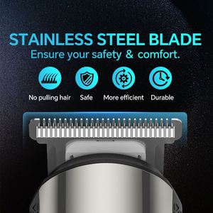 Cortadora de Pelo Eléctrica Recargable Multifuncional, Juego de Recortadoras con Cuchilla de Acero Inoxidable para Uso Doméstico - Product Image 3