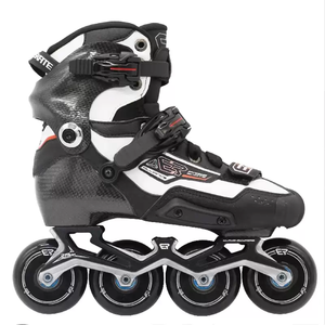 Patines Profesionales para Adultos Ruidongle, Diseño en Blanco y Negro, <span class=keywords><strong>Ruedas</strong></span> <span class=keywords><strong>de</strong></span> PU, Marco <span class=keywords><strong>de</strong></span> Aleación <span class=keywords><strong>de</strong></span> Aluminio, Patines <span class=keywords><strong>de</strong></span> Fibra <span class=keywords><strong>de</strong></span> <span class=keywords><strong>Carbono</strong></span> - Product Image 2