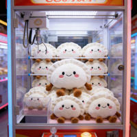 Peluche Gourmande de 8 pouces en Forme de Dumpling de Dessin Animé, Jouet Doux en Coton PP, Animaux en Peluche pour Machines à Pinces