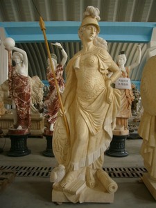 Sculpture sur pierre personnalisée d'usine en Chine Statue en pierre guerrier classique Style européen marbre Figure masculine Sculpture pour la décoration extérieure - Product Image 4