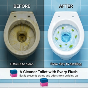 Pastiglie per WC a risciacquo automatico, detergente <span class=keywords><strong>blu</strong></span> per la vasca, deodorante a lunga durata, formula per pulizia profonda - Product Image 2