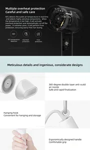 <span class=keywords><strong>Asciugacapelli</strong></span> Ionico MIJIA <span class=keywords><strong>Mi</strong></span> H300, Asciugatura Rapida, Cura dei Capelli con Ioni Negativi, Professionale per Casa, 1600W, Diffusore Incluso - Product Image 5