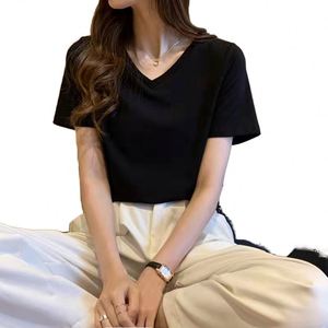 Camiseta Corta de Verano para Mujer al por Mayor, Estilo Básico, 10 Colores, con Ombligo Expuesto, Elástica, Ajustada, de Manga Corta, Top Básico Dulce - Product Image 1
