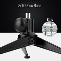 Support de microphone de bureau pliable et réglable Yinyu MS027 robuste pour studio et utilisation en direct