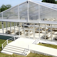 Carpas Resistentes para Fiestas y Bodas, Impermeables, de PVC y PVDF, Blancas, Grandes, para 300 Personas, Eventos al Aire Libre, Exhibiciones, Todas las Temporadas, 10X10
