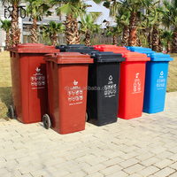 Conteneur à déchets en plastique écologique à couvercle roulant ouvert 120L pour la vente en gros – Poubelle, bac à ordures, bac à déchets alimentaires