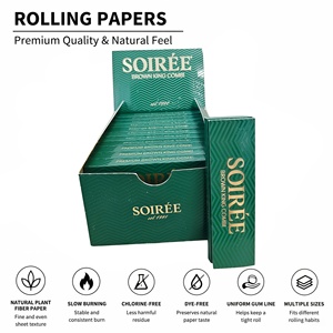 SOIRÉE Premium Brown <b>Rolling</b> Papers Hot Sell Kingsize Manual DIY Hand Easy <b>Cigarette</b> Maker Tobacco <b>Rolling</b> <b>Machine</b> Square - Product Image 1