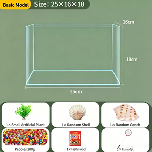 ตู้ปลาตั้งโต๊ะ Jinjing Ultra-Clear Eco Aquarium - ตู้เลี้ยงเต่าพร้อมต้นไม้ในน้ำ - Product Image 5