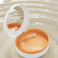 Boîte de rangement pour appareils dentaires avec miroir, étui pour aligneurs et supports de rétention, conteneur de rangement pour protège-dents
