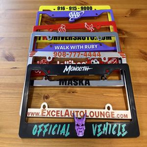 Aangepaste logo 3D embleem metalen kentekenplaathouder gratis sample lage minimale bestelhoeveelheid voor auto aangepaste kentekenplaathouder - Product Image 2