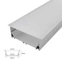 Prix d'usine 10040A Bandes lumineuses LED 115x40mm Profils en aluminium Canaux LED Diffuseurs CRI 95 DC 12V