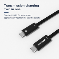 Cable USB C Thunderbolt 5 de 80 Gbps y 240 W PD3.1 48 V 5 A, Transferencia de Video 8K a 120 Hz, Cable Trenzado de Par Trenzado para Monitor de Laptop y PC
