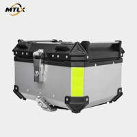 Boîte à bagages arrière portable 36L en aluminium pour moto, avec protection anti-collision des coins, installation simple, idéale pour la livraison quotidienne - Vente chaude